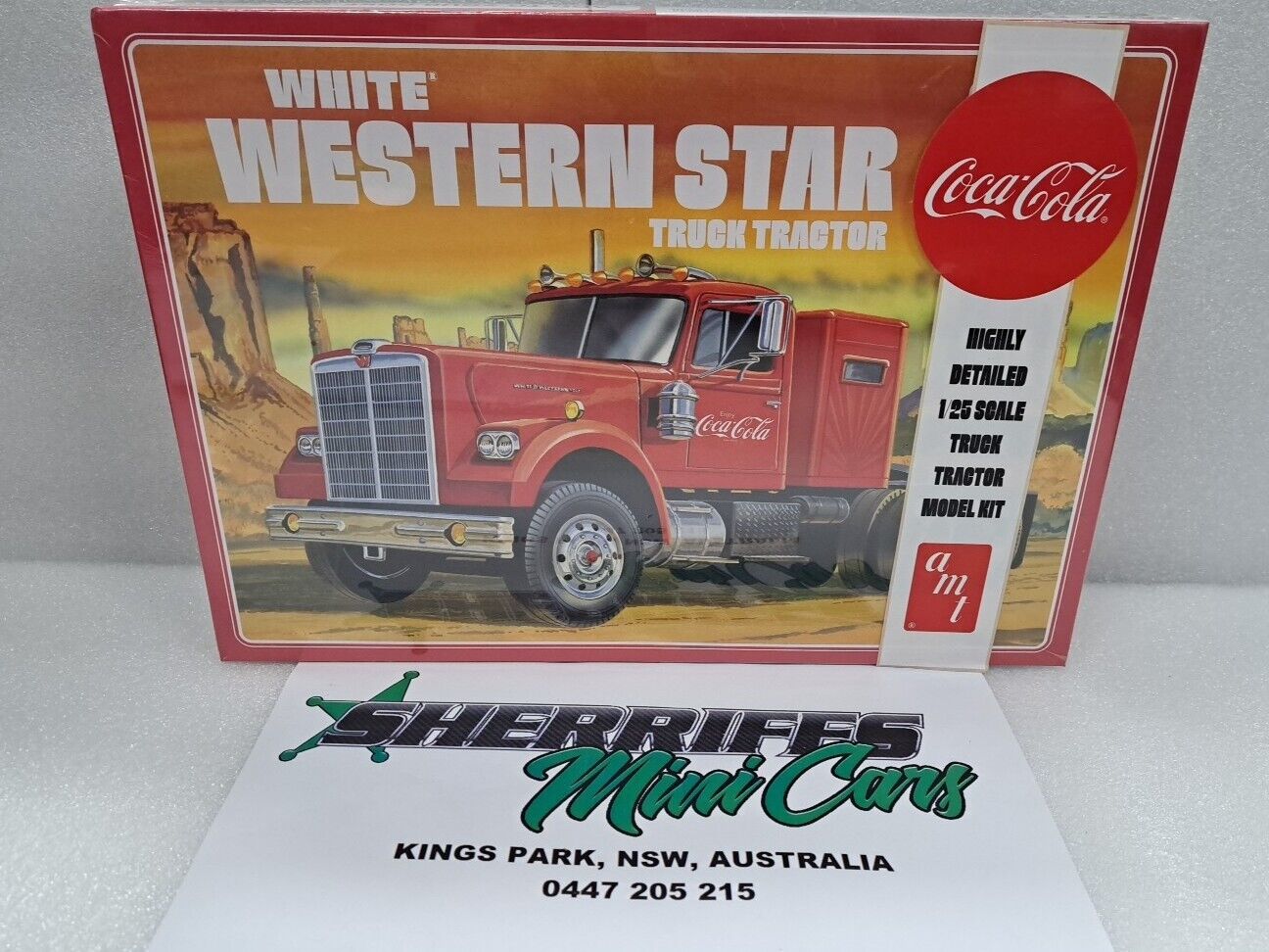 1/25 AMT1160 Coca Cola White Western Star Truck Tractor Model Kit SMC