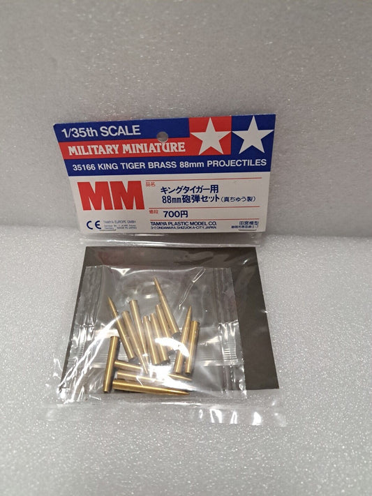 Tamiya 35166 1/35 King Tiger Brass 88mm Projectiles