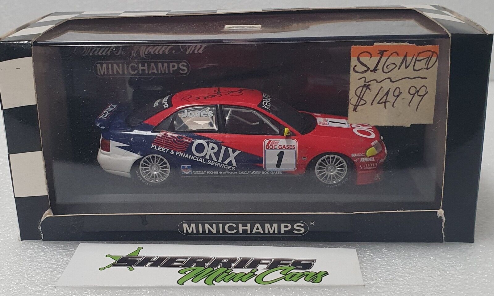 1/43 Minichamps Audi A4 Quattro Brad Jones (SIGNED)