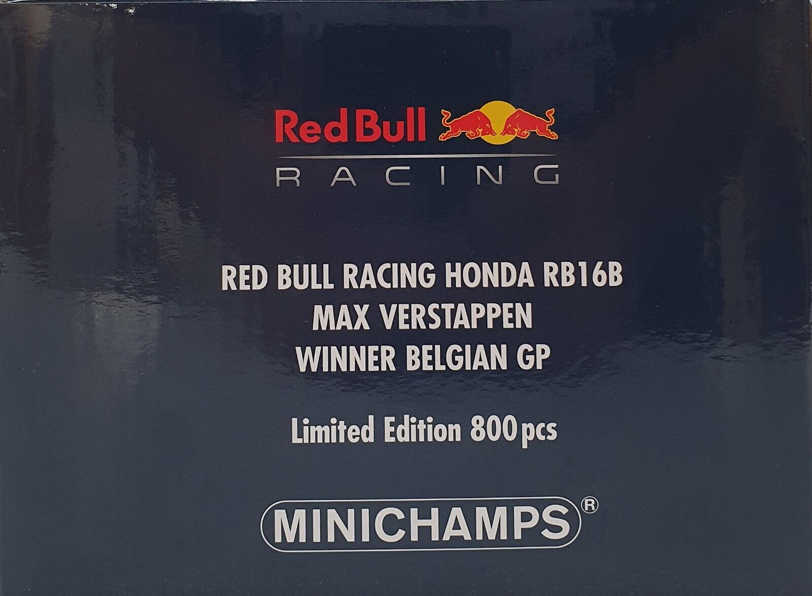 1/18 Minichamps 2021 Red Bull Honda RB16B Verstappen Belgian GP Winner