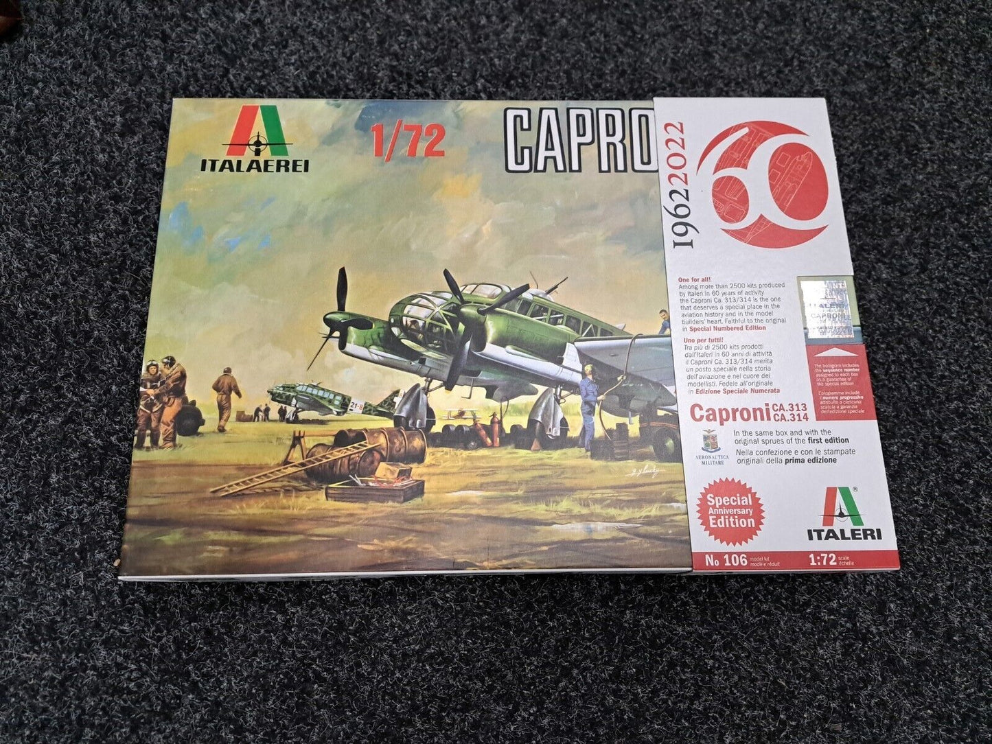 1:72 Scale Caproni CA.313 / CA.314 Model Kit # 106 Italeri Vintage Kit