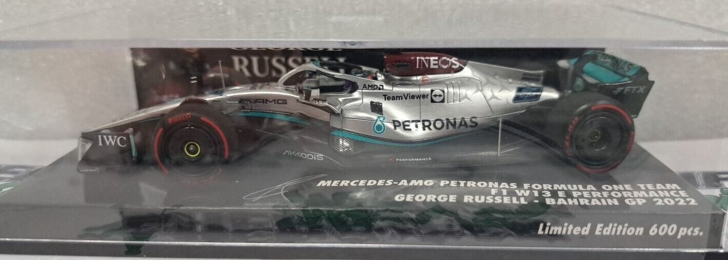 1/43 MINICHAMPS Mercedes Gp F1 W13E #63 Bahrain Gp 2022 George Russel 417220163