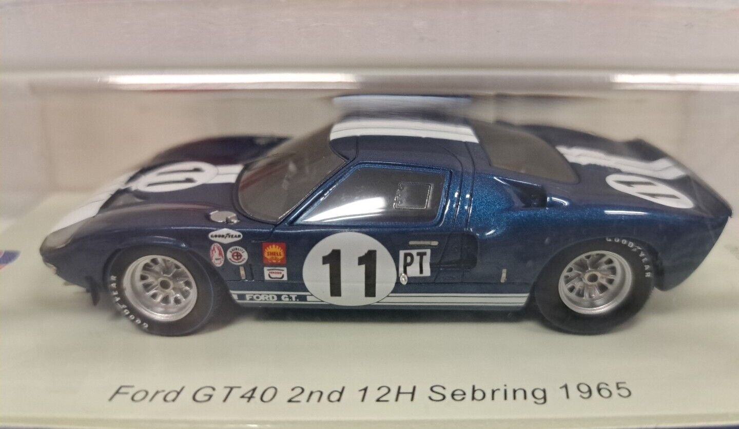 1/43 Spark Models Ford GT40 2nd 12H Sebring 1965 Miles/McLaren US250