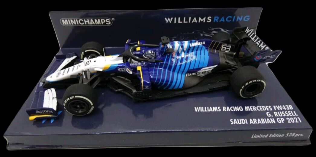 1/43 Williams Mercedes FW43B George Russell #63 Saudi Arabian Gp 2021 MINICHAMPS