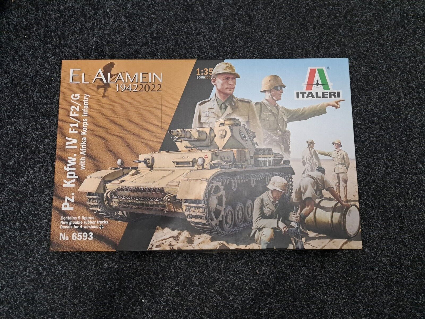 1:35 ITALERI Pz. Iv F1/F2/G With Afrika Korps El Alamein Kit IT6593 Model