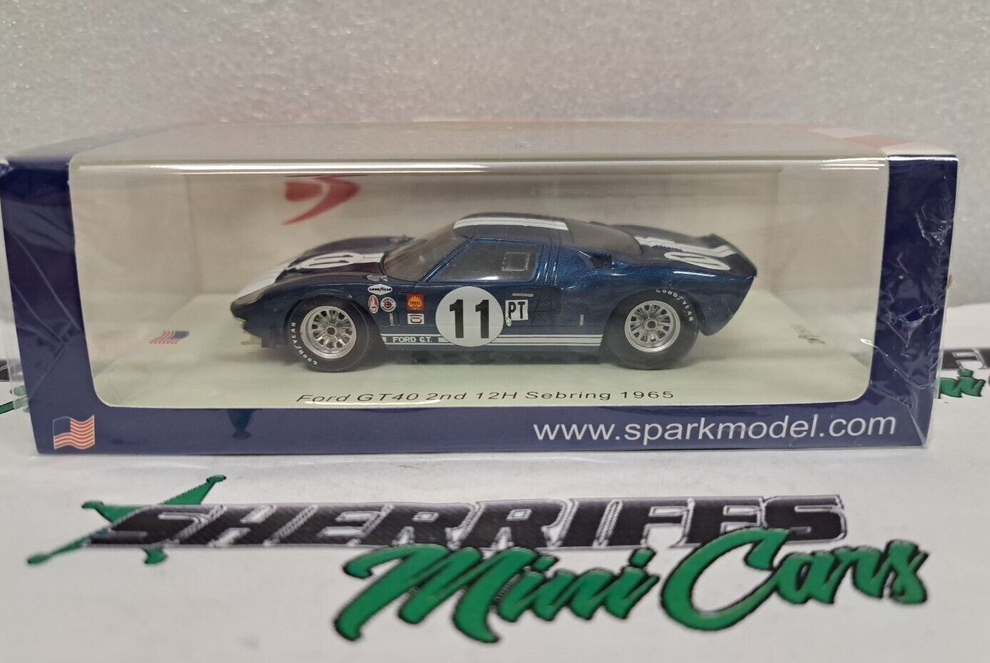 1/43 Spark Models Ford GT40 2nd 12H Sebring 1965 Miles/McLaren US250