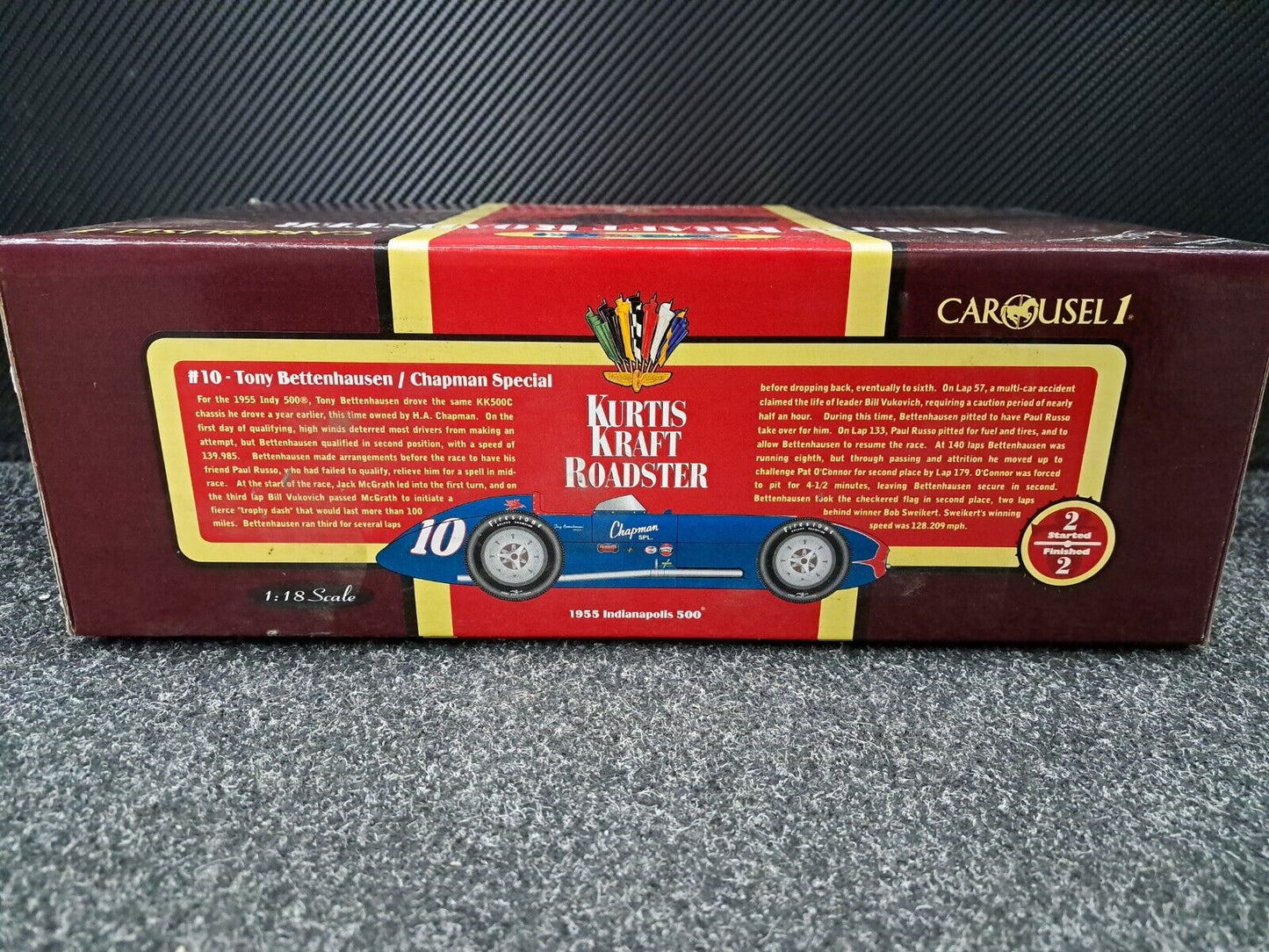 1/18 Kurtis Kraft Roadster 1955 Indianapolis 500 #10 Bettenhausen 4504