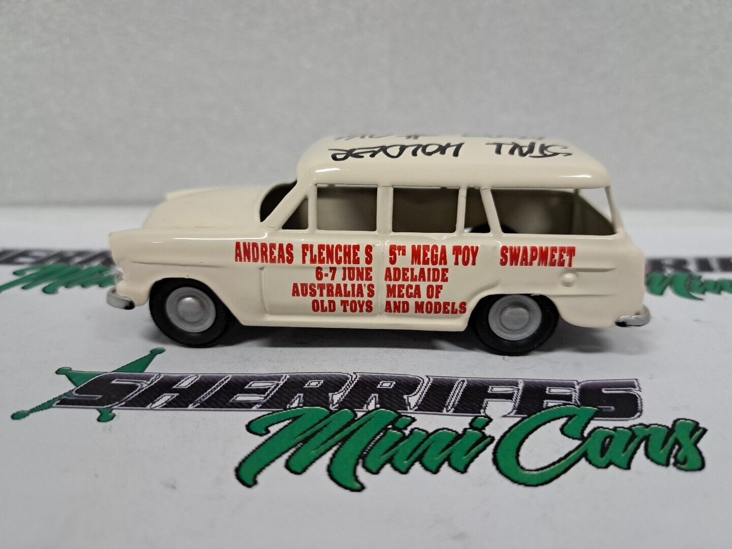 1/43 *SIGNED* MICRO MODELS MP801 'MEGA' Toy Swapmeet Cream FC Holden Wagon XJ014