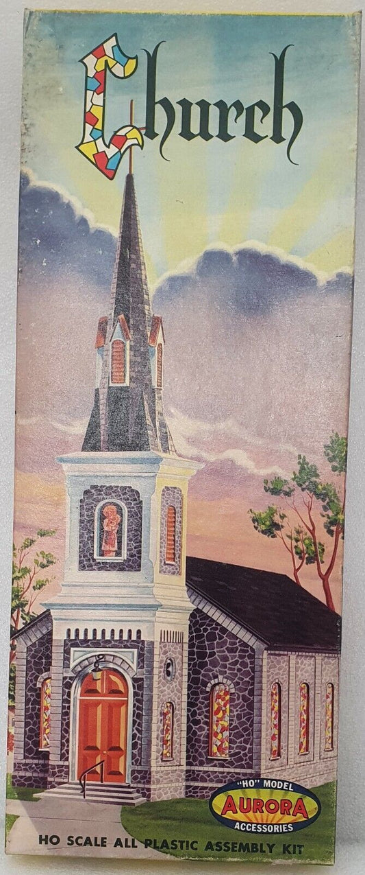 HO scale Aurora Church model kit