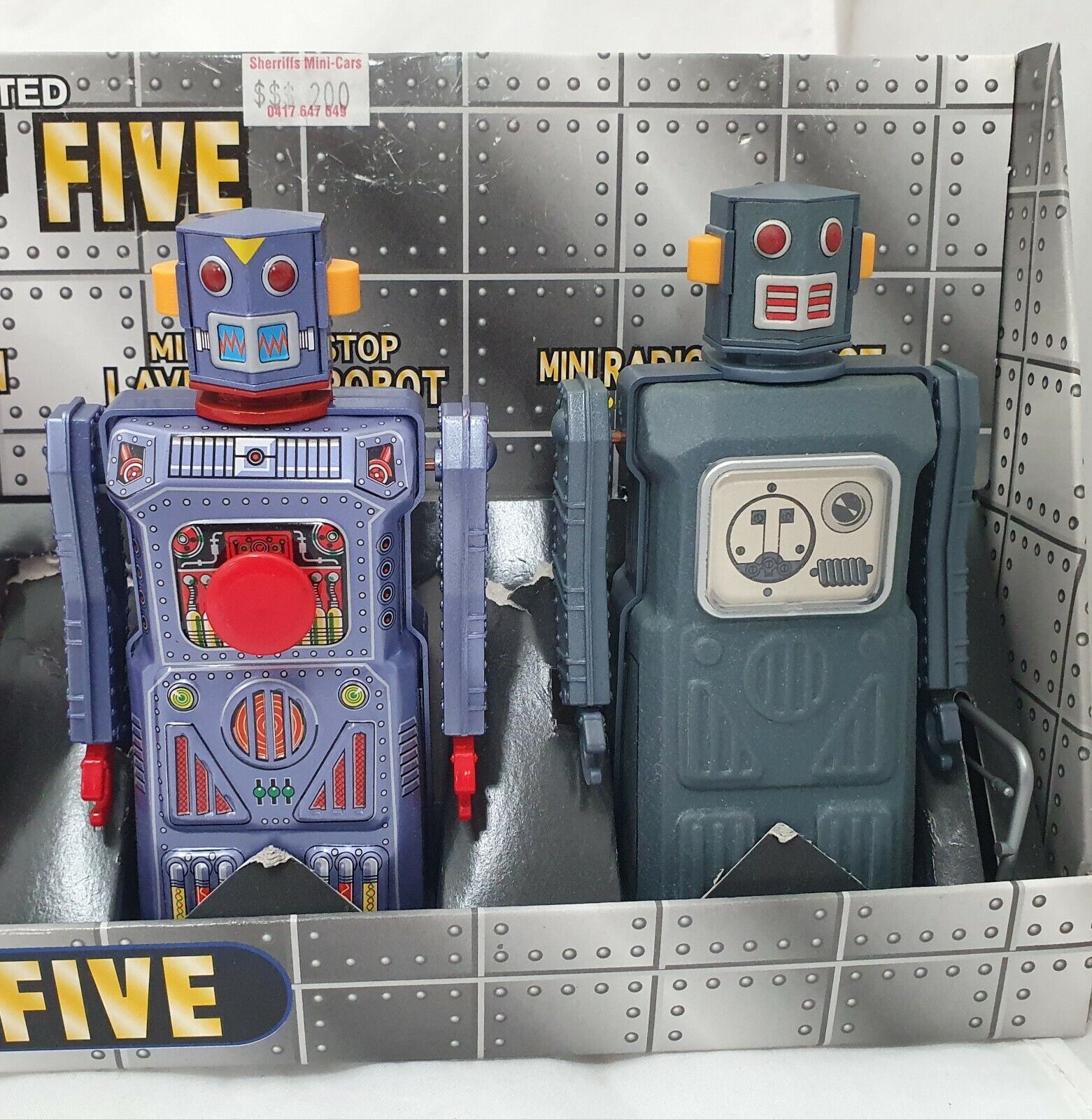 Masudaya The gang of Five tin plate robots