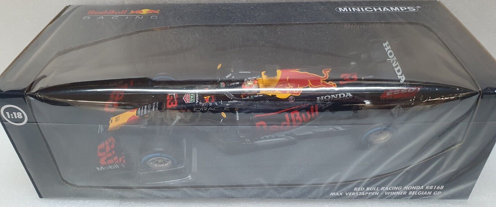 1/18 Minichamps 2021 Red Bull Honda RB16B Verstappen Belgian GP Winner