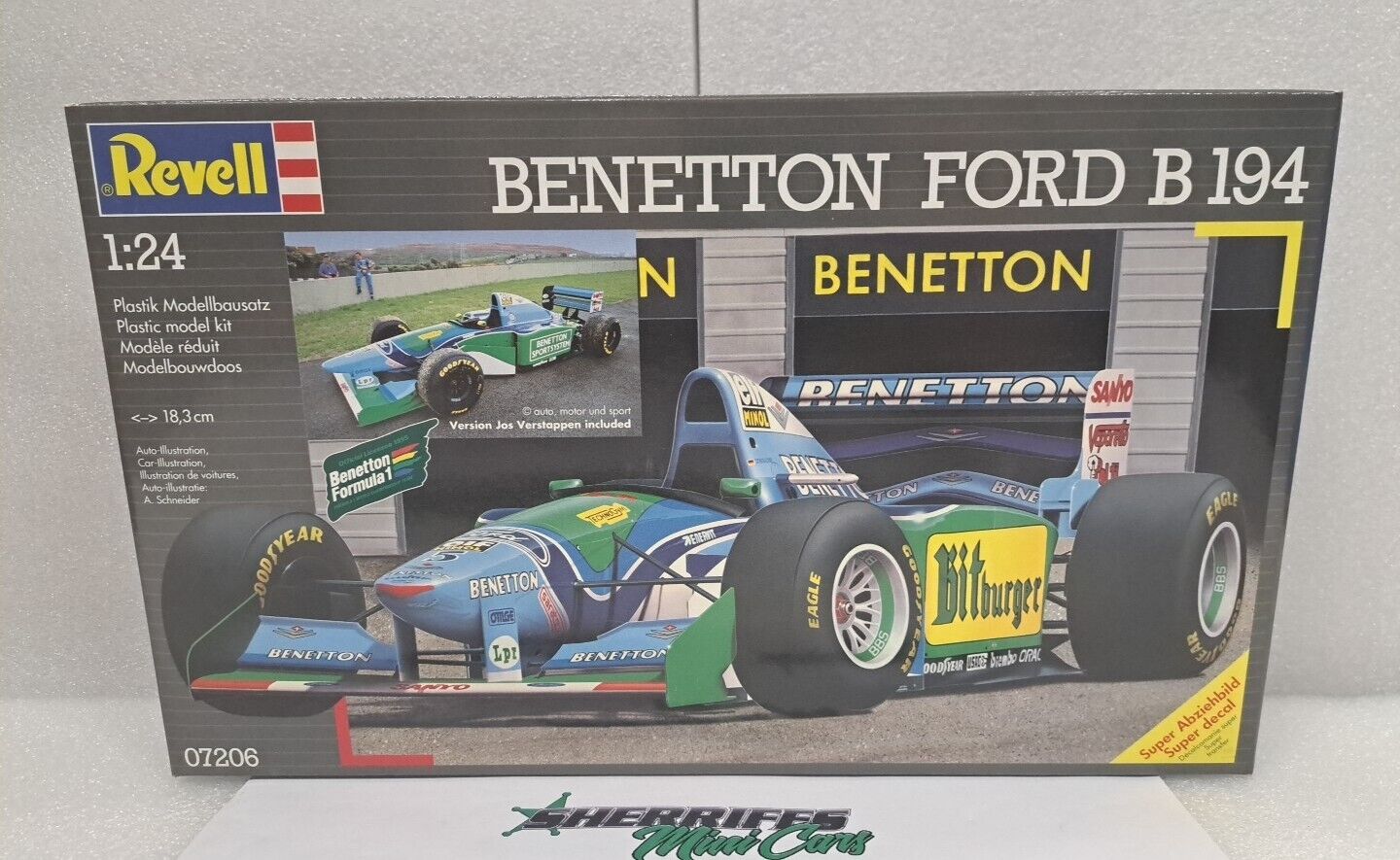 1/24 Benetton B194 Schumacher 1994 Champion F1 Revell 07206 Model Kit SMC