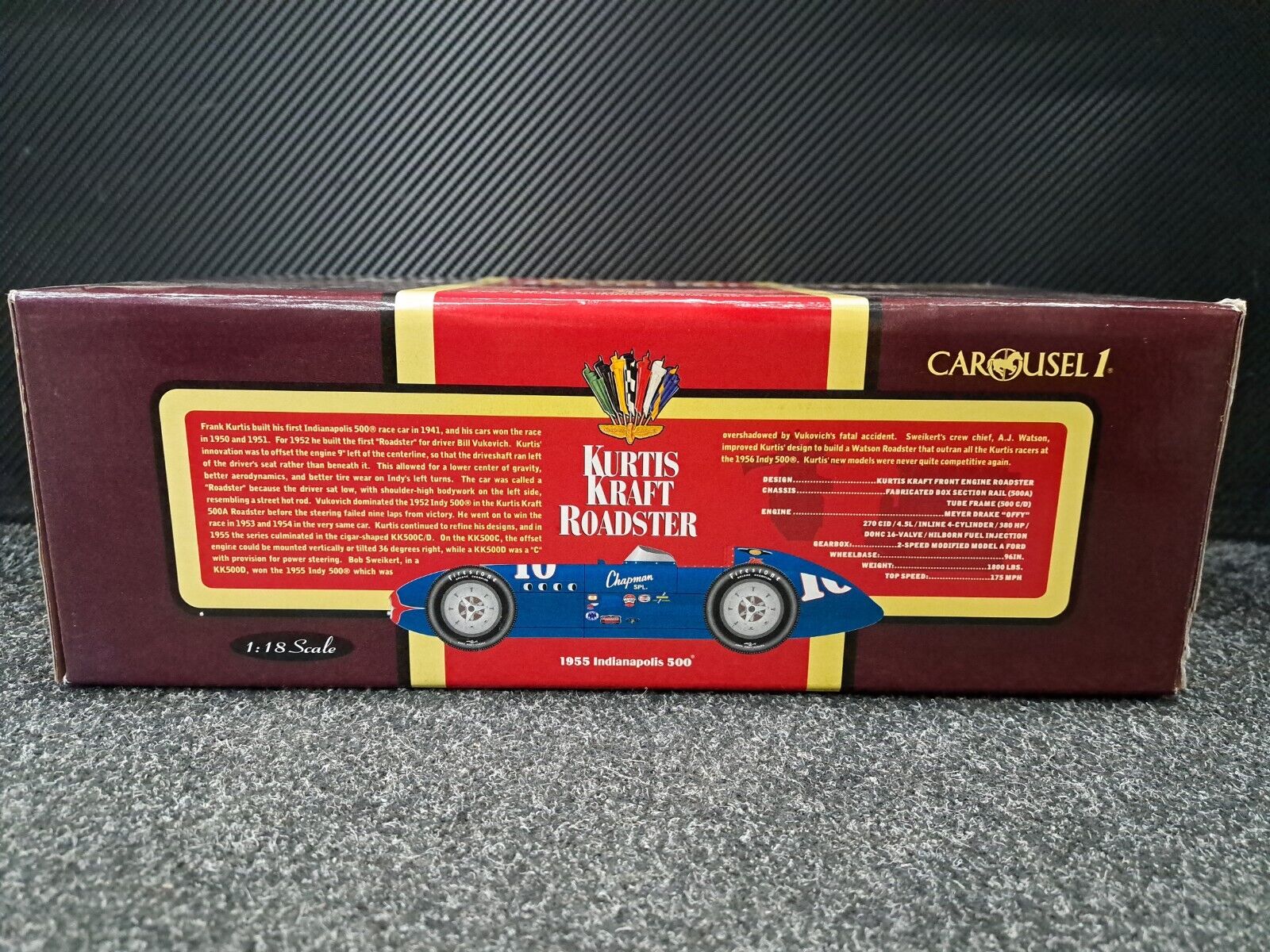 1/18 Kurtis Kraft Roadster 1955 Indianapolis 500 #10 Bettenhausen 4504