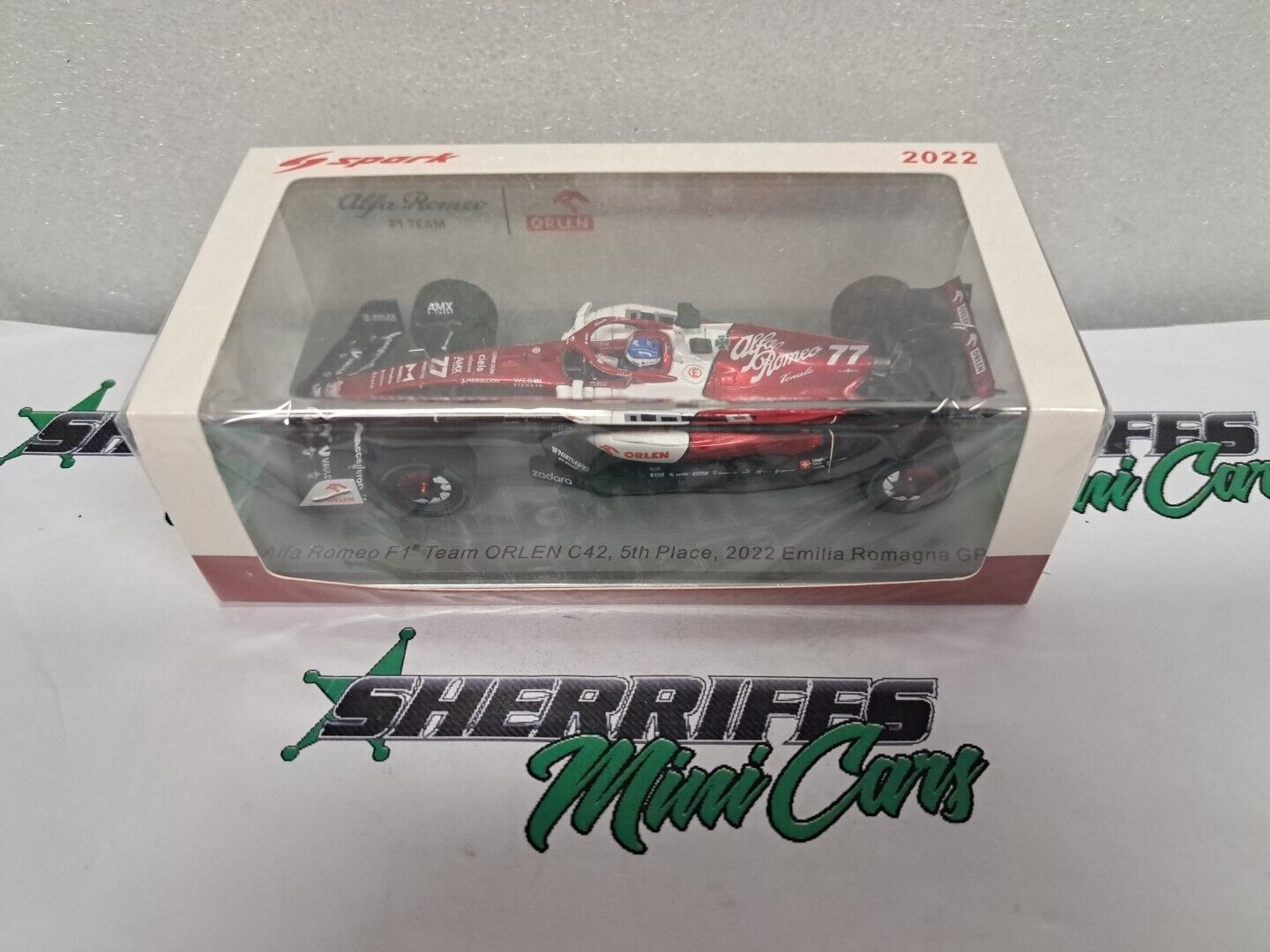 1/43 SPARK Alfa Romeo F1 C42 #77 Emilia Romagna Italy Gp 2022 Bottas S8541 