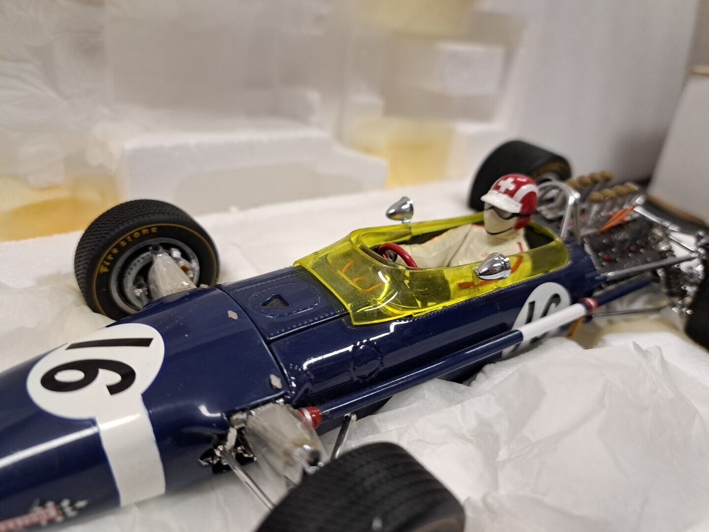 1/18 Exoto Scale 97004 Lotus Ford 49B Jo Siffert 1968 Spanish F1 Grand Prix #16