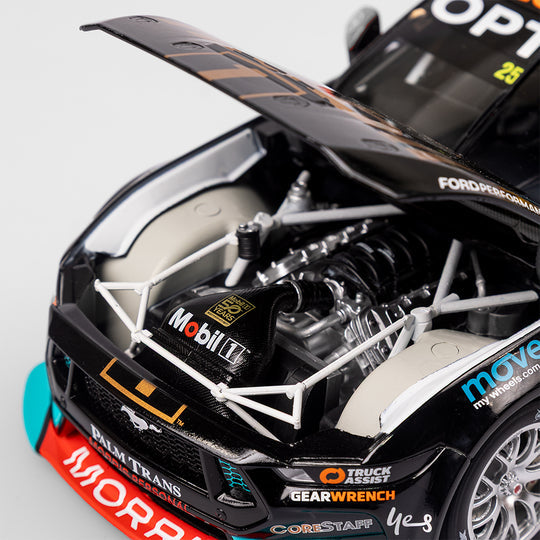 1:18 Mobil 1 Optus Racing #25 Ford Mustang GT - 2024 Sydney SuperNight Clean Sweep (Mobil 1 50th Anniversary Gold Livery)