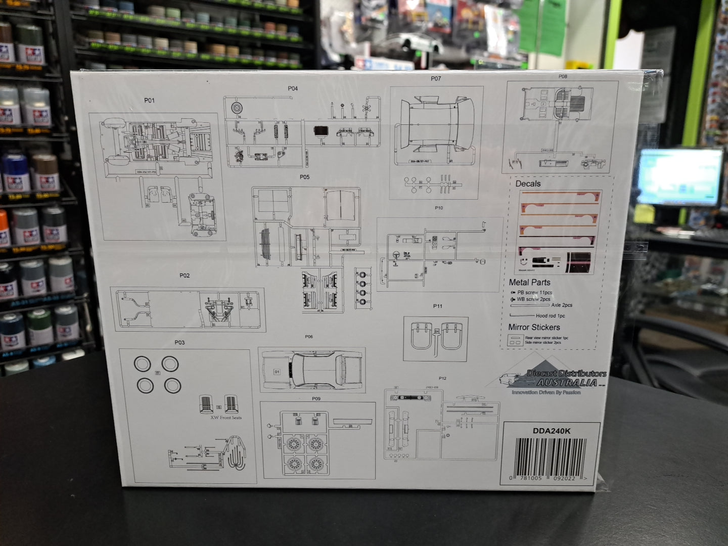 1/24 DDA XW GTHO FORD Plastic Kit DDA240K