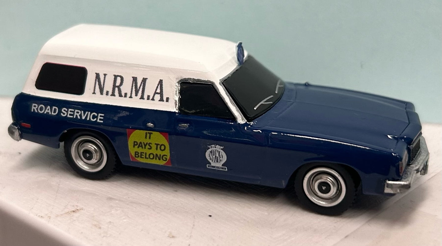 1/64 OZ WHEELS NRMA CODE 3 CUSTOM Holden HX Panel Van 🦺🧑‍🔧