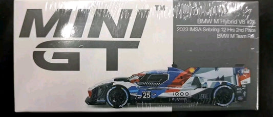 1/64 MINIGT BMW M Hybrid V8 #25 2023 IMSA Sebring 12Hrs 2nd Place BMW M Team RLL