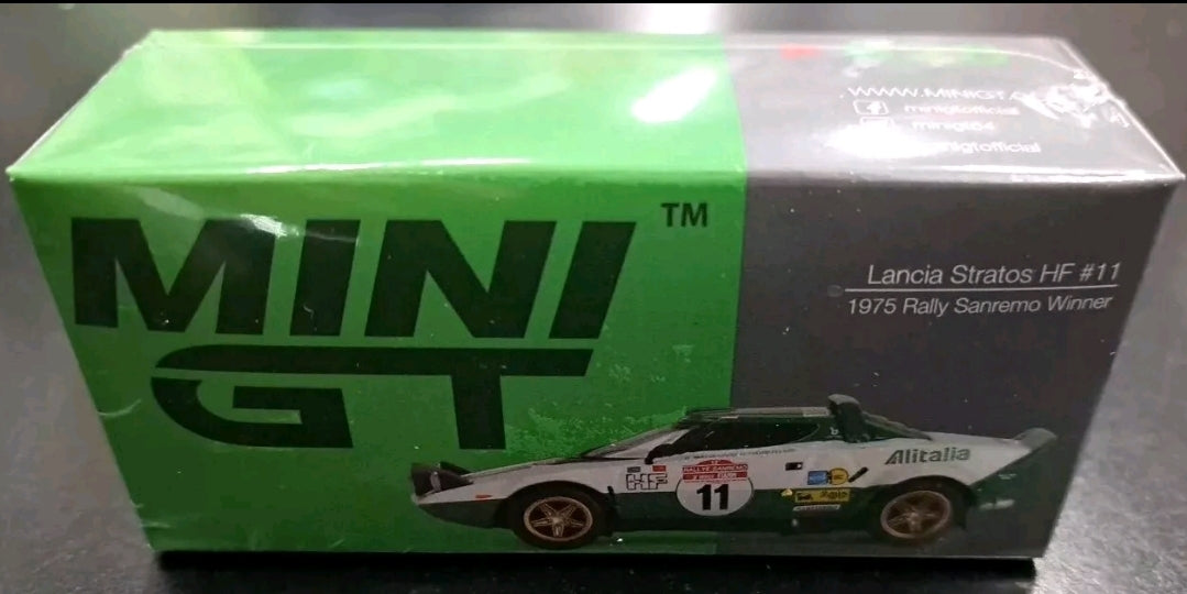 1/64 MINIGT Lancia Stratos HF #11 1975 RALLY Sanremo WINNER