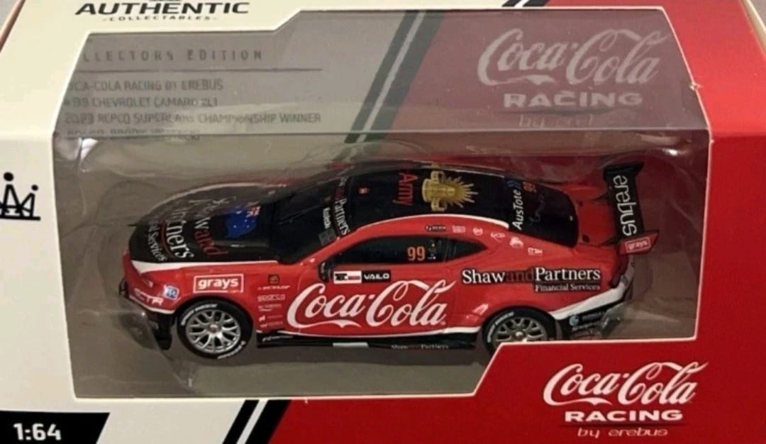 🏁 1/64 Camaro #99 Brodie Kostecki 2023 Championship Winner Erebus Coca Cola