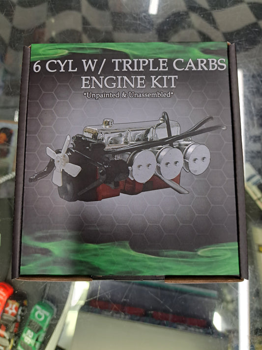 1/24 6 CYLINDER W/ TRIPLE CARBS ENGINE KIT