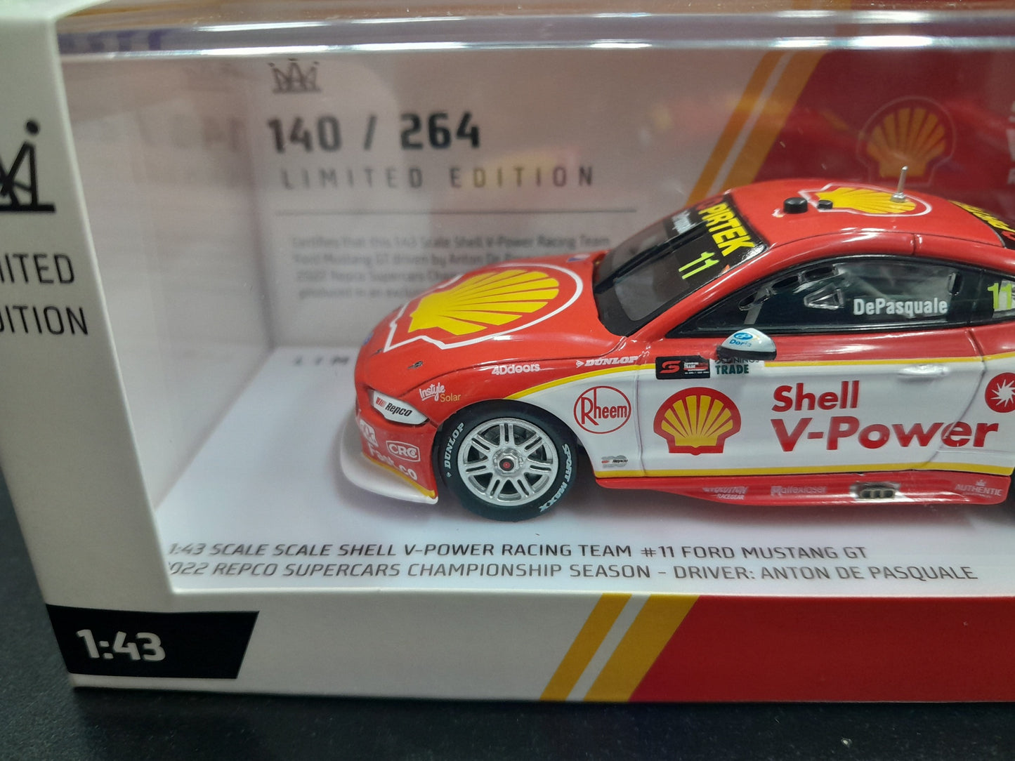 1/43 2022 #11 DEPASQUALE SHELL MUSTANG DJR