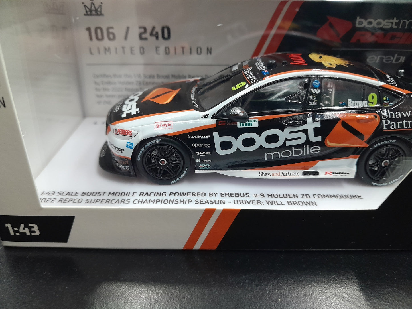 1/43 22 #9 BROWN EREBUS ZB HOLDEN