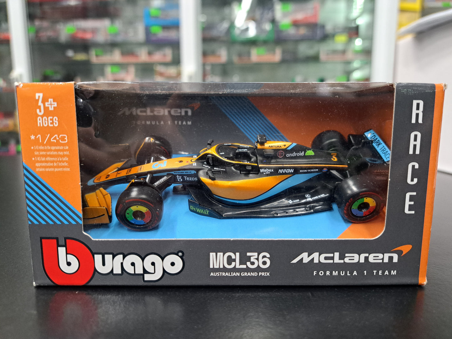 1/43 MCLAREN #3 RICCIARDO 2022 BURAGO