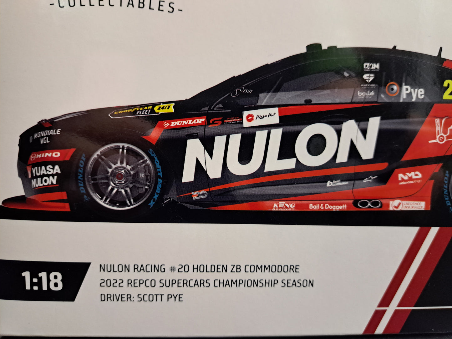 1/18 2022 NULON RACING #20 PYE COMMODORE