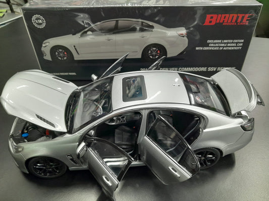 1/18 BIANTE 2016 Holden VFII Commodore SSV Redline - Nitrate Silver