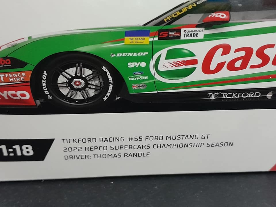 1/18 2022 #55 Randle Castrol Mustang Repco Supercars Championship Season